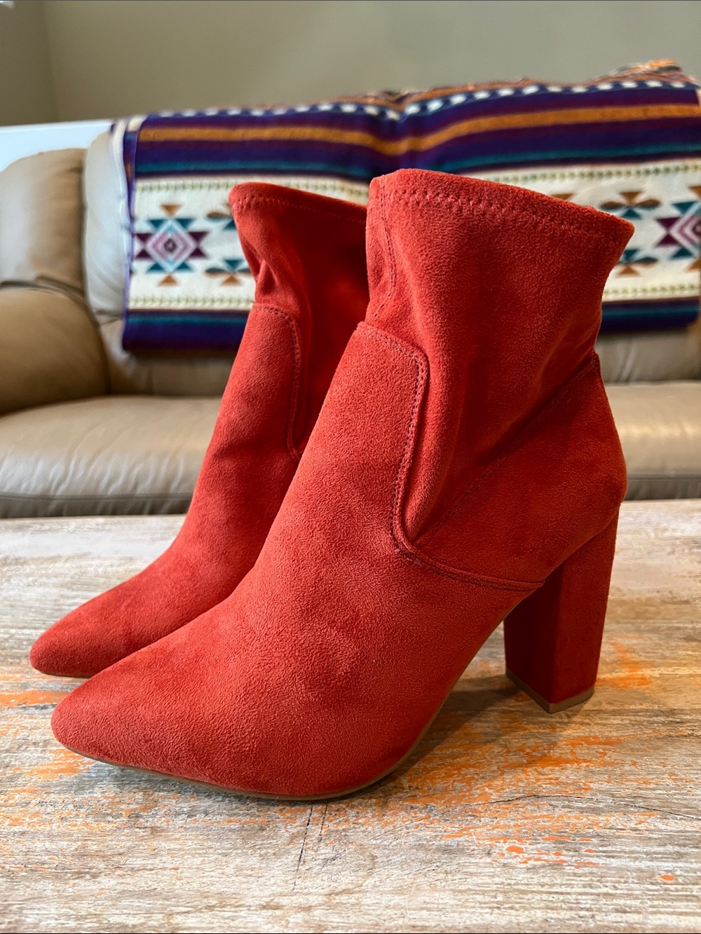 Just Fabulous Pointed Toe Block Heel Ankle Boots 🍂